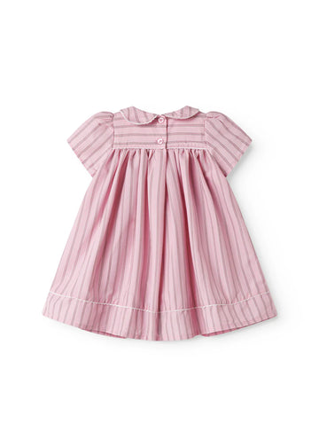 Dulla - Dress, Bonbon Pink Stripes