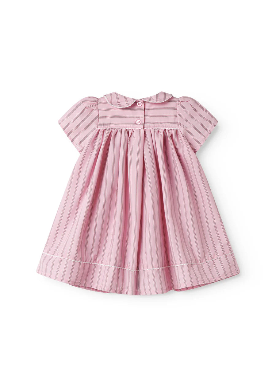 Dulla - Dress, Bonbon Pink Stripes