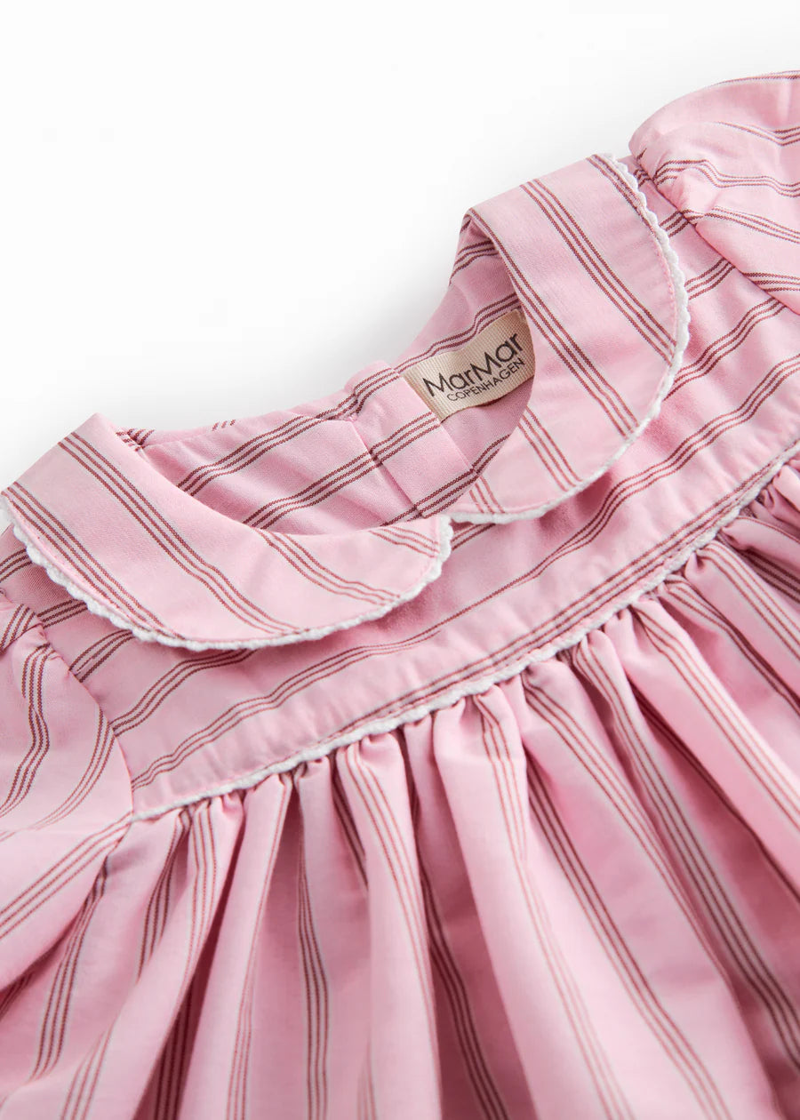 Dulla - Dress, Bonbon Pink Stripes