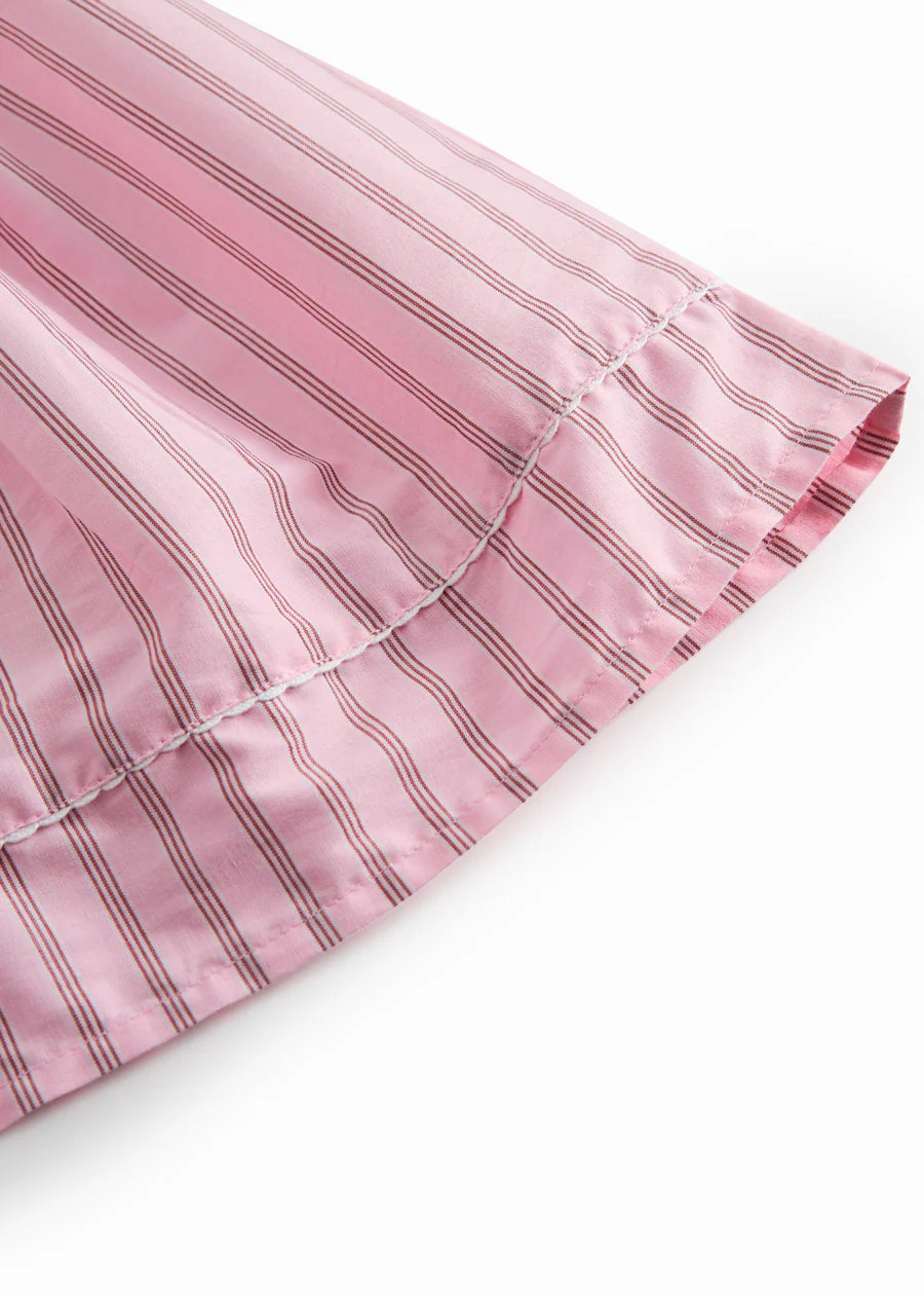 Dulla - Dress, Bonbon Pink Stripes