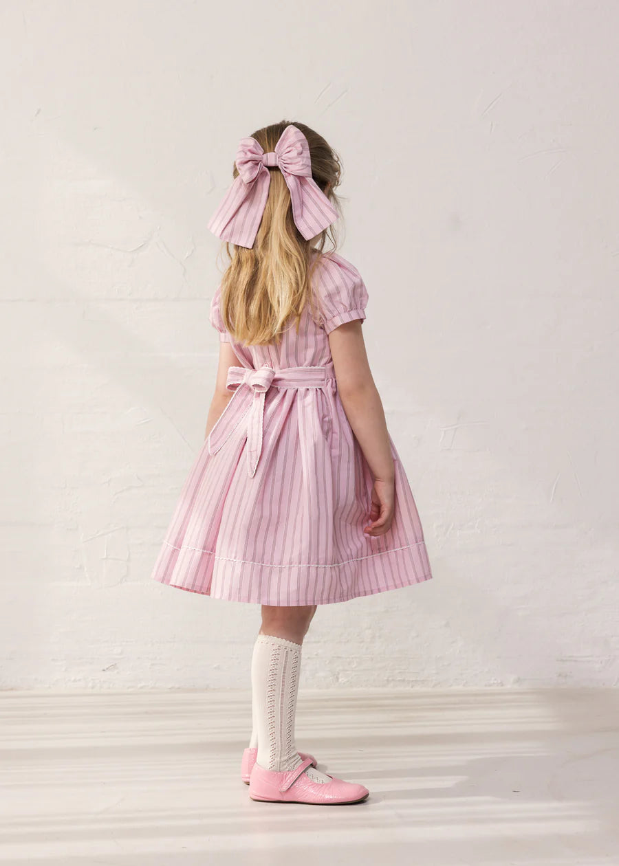 Alina L - Hair clip, Bonbon Pink Stripes