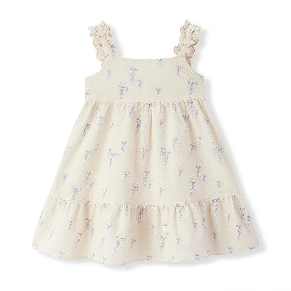 Sunset Jellyfish Ruffle Tiered Dress