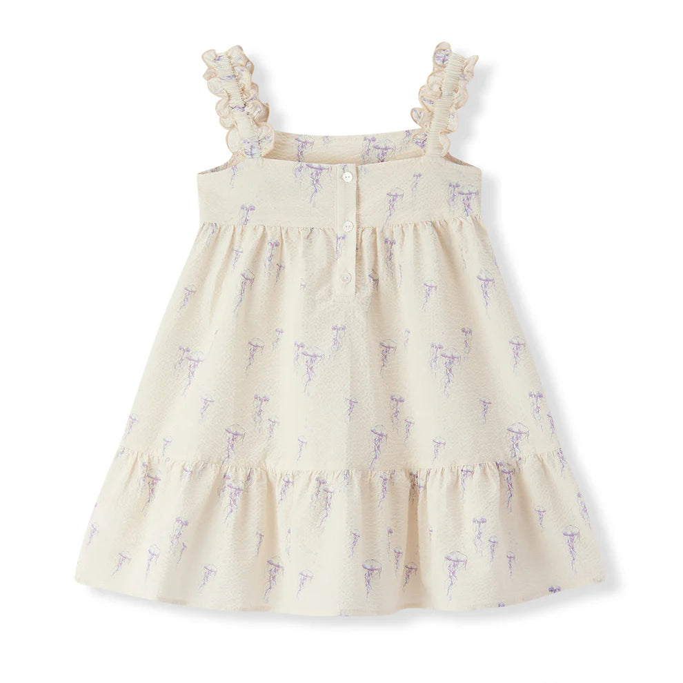 Sunset Jellyfish Ruffle Tiered Dress